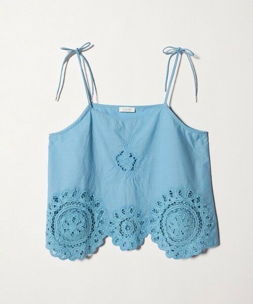 green label relaxing / グリーンレーベル リラクシング キャミソール・チューブトップ | 【別注】＜Fanaka＞レース キャミソール（LT.BLUE）