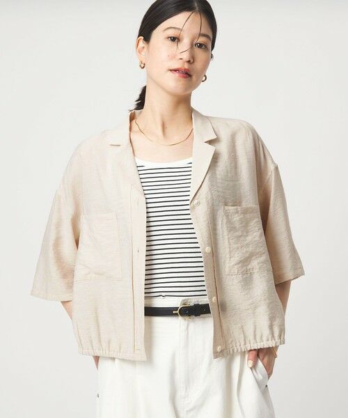green label relaxing / グリーンレーベル リラクシング シャツ・ブラウス | 【WEB限定】＜at ease＞ポケット オープンカラー シャツ（NATURAL）