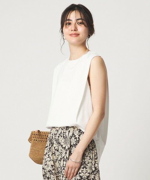 green label relaxing / グリーンレーベル リラクシング カットソー | ショルダータック ノースリーブ プルオーバー カットソー | 詳細1