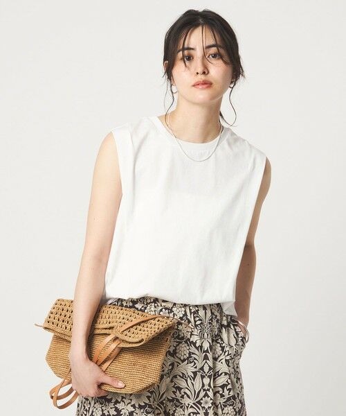 green label relaxing / グリーンレーベル リラクシング カットソー | ショルダータック ノースリーブ プルオーバー カットソー | 詳細2