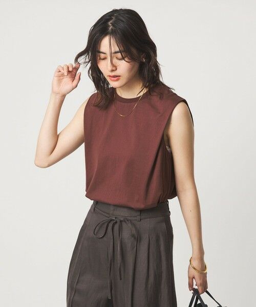 green label relaxing / グリーンレーベル リラクシング カットソー | ショルダータック ノースリーブ プルオーバー カットソー | 詳細11