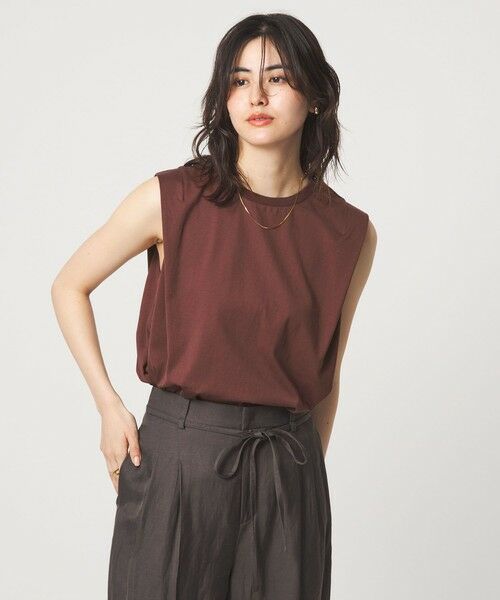 green label relaxing / グリーンレーベル リラクシング カットソー | ショルダータック ノースリーブ プルオーバー カットソー | 詳細12