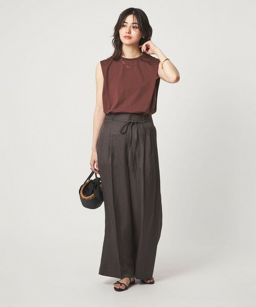 green label relaxing / グリーンレーベル リラクシング カットソー | ショルダータック ノースリーブ プルオーバー カットソー | 詳細13