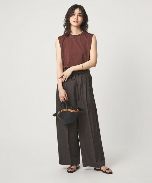 green label relaxing / グリーンレーベル リラクシング カットソー | ショルダータック ノースリーブ プルオーバー カットソー | 詳細14