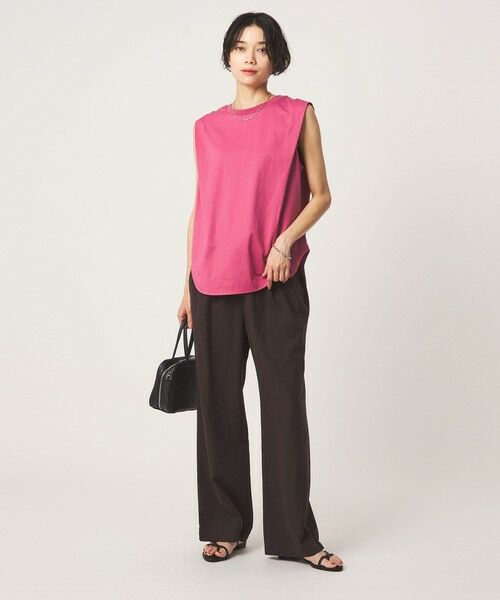 green label relaxing / グリーンレーベル リラクシング カットソー | ショルダータック ノースリーブ プルオーバー カットソー | 詳細25