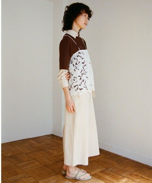 green label relaxing / グリーンレーベル リラクシング カットソー | ＜SEASONAL COLLECTION＞LOTUS クルーネック Tシャツ | 詳細4