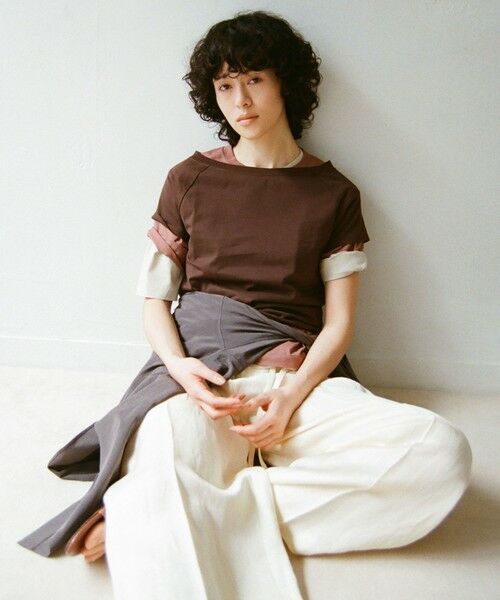 green label relaxing / グリーンレーベル リラクシング カットソー | ＜SEASONAL COLLECTION＞LOTUS オフショルダー Tシャツ | 詳細6