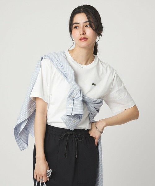 green label relaxing / グリーンレーベル リラクシング Tシャツ | ＜LACOSTE＞ショートスリーブ Tシャツ（OFF WHITE）