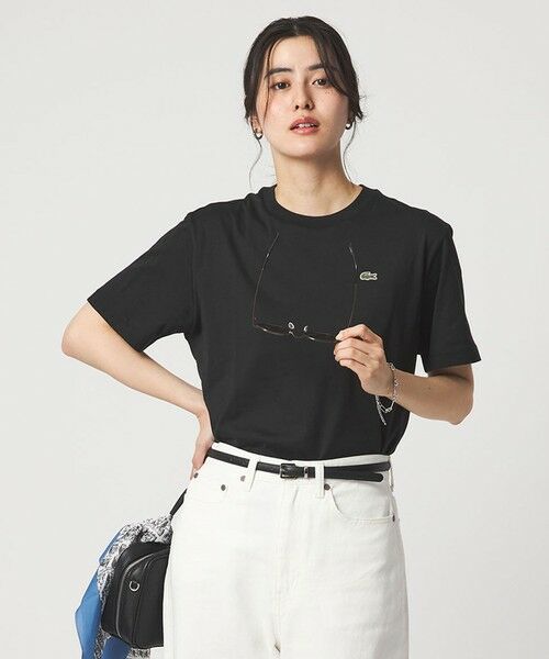 green label relaxing / グリーンレーベル リラクシング Tシャツ | ＜LACOSTE＞ショートスリーブ Tシャツ（BLACK）