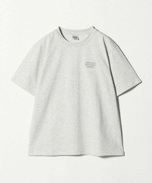green label relaxing / グリーンレーベル リラクシング Tシャツ | 【別注】＜Marmot＞ショートスリーブ ロゴ Tシャツ（MD.GRAY）