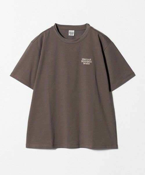 green label relaxing / グリーンレーベル リラクシング Tシャツ | 【別注】＜Marmot＞ショートスリーブ ロゴ Tシャツ（DK.BROWN）