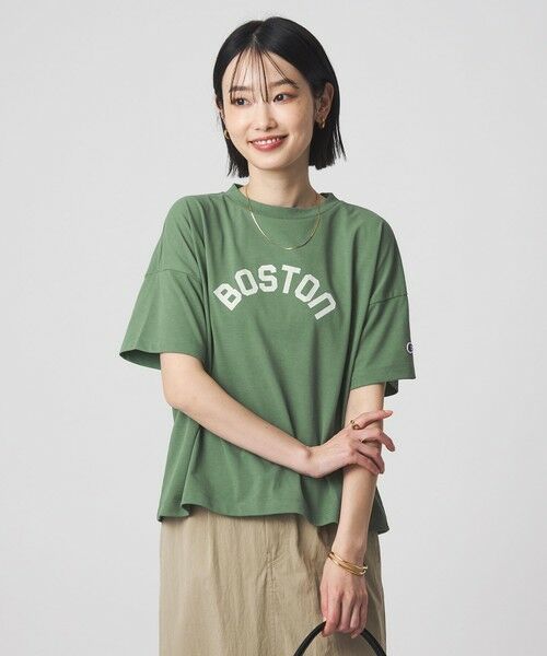 green label relaxing / グリーンレーベル リラクシング Tシャツ | 【別注】＜Champion＞サマー Tシャツ UVカット（KELLY）