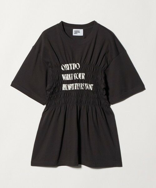 green label relaxing / グリーンレーベル リラクシング Tシャツ | 【別注】＜Various Timeless Arts＞シャーリング プリント Tシャツ（BLACK）