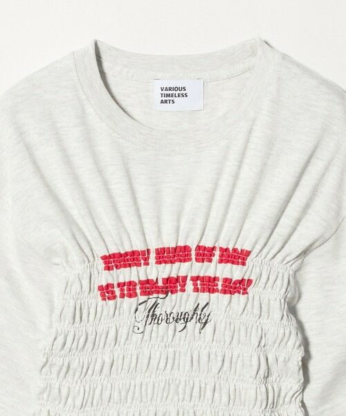 green label relaxing / グリーンレーベル リラクシング Tシャツ | 【別注】＜Various Timeless Arts＞シャーリング プリント Tシャツ ミディアムグレー | 詳細10