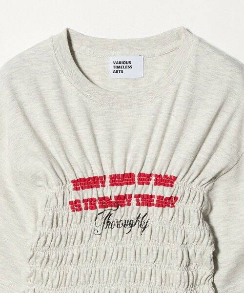 green label relaxing / グリーンレーベル リラクシング Tシャツ | 【別注】＜Various Timeless Arts＞シャーリング プリント Tシャツ ミディアムグレー | 詳細2