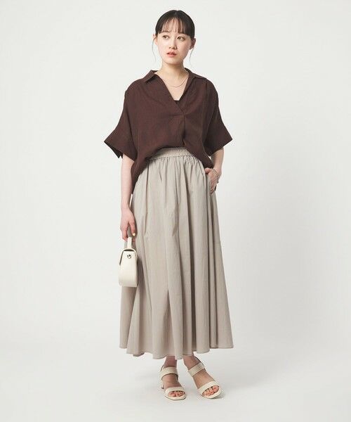 green label relaxing / グリーンレーベル リラクシング ロング・マキシ丈スカート | WONDER CLOTH ボリューム スカート マシンウォッシャブル ストレッチ 接触冷感 吸水速乾 | 詳細18