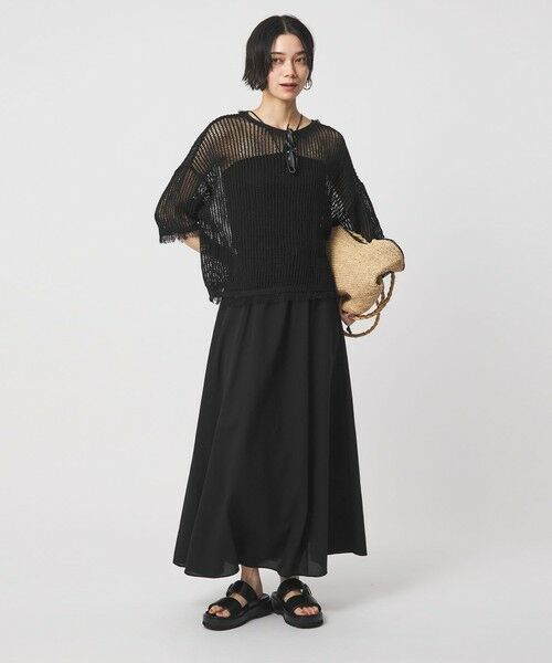 green label relaxing / グリーンレーベル リラクシング ロング・マキシ丈スカート | ［size SHORT/TALLあり］ドライクロス フレアスカート マシンウォッシャブル  通気性 | 詳細9