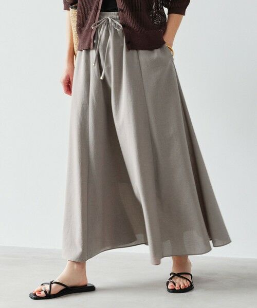green label relaxing / グリーンレーベル リラクシング ロング・マキシ丈スカート | ［size SHORT/TALLあり］ドライクロス フレアスカート マシンウォッシャブル  通気性 | 詳細11