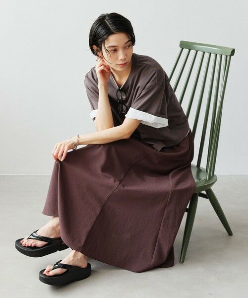 green label relaxing / グリーンレーベル リラクシング ロング・マキシ丈スカート | 【結論シリーズ】ドライクロス フレアスカート［size SHORT/TALLあり］ | 詳細26