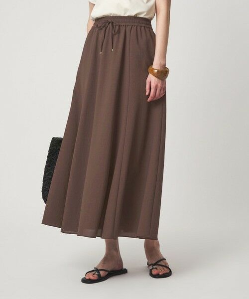green label relaxing / グリーンレーベル リラクシング ロング・マキシ丈スカート | 【結論シリーズ】ドライクロス フレアスカート［size SHORT/TALLあり］（MD.BROWN）
