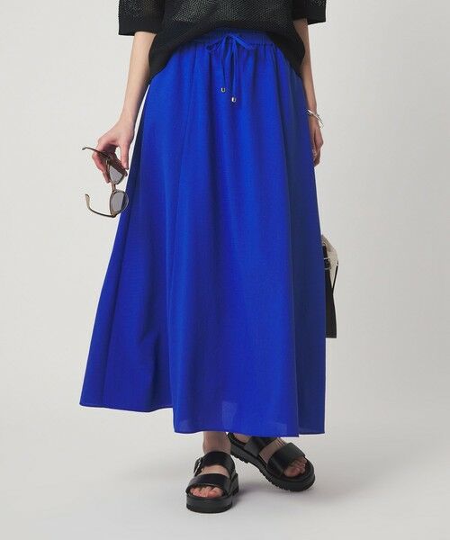 green label relaxing / グリーンレーベル リラクシング ロング・マキシ丈スカート | 【結論シリーズ】ドライクロス フレアスカート［size SHORT/TALLあり］（COBALT）
