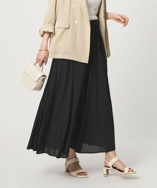 green label relaxing / グリーンレーベル リラクシング ロング・マキシ丈スカート | ボイル パネル フレア スカート | 詳細4
