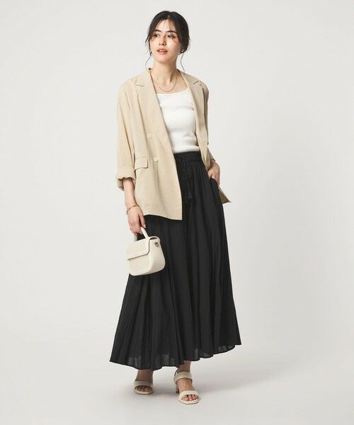 green label relaxing / グリーンレーベル リラクシング ロング・マキシ丈スカート | ボイル パネル フレア スカート | 詳細6