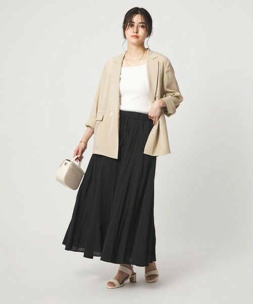 green label relaxing / グリーンレーベル リラクシング ロング・マキシ丈スカート | ボイル パネル フレア スカート | 詳細7