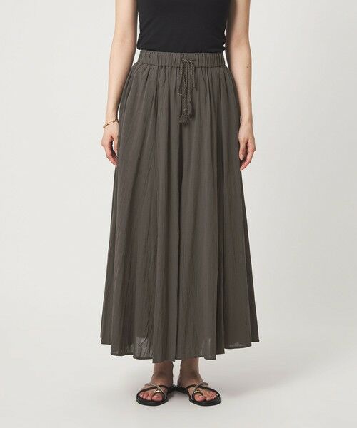 green label relaxing / グリーンレーベル リラクシング ロング・マキシ丈スカート | ボイル パネル フレア スカート | 詳細17