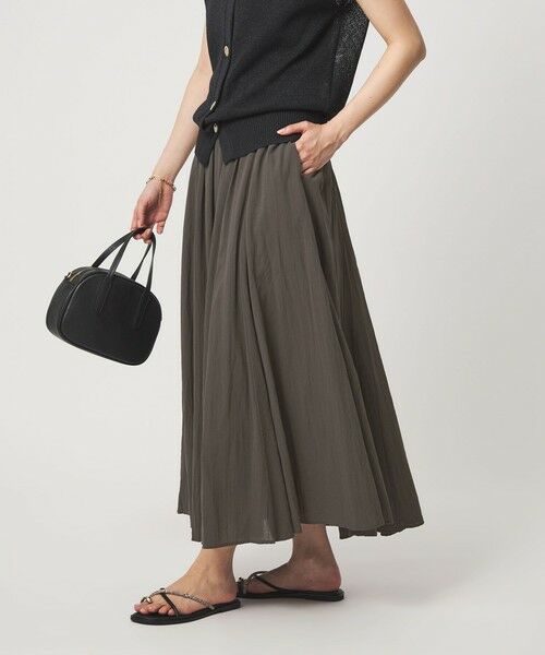 green label relaxing / グリーンレーベル リラクシング ロング・マキシ丈スカート | ボイル パネル フレア スカート | 詳細14