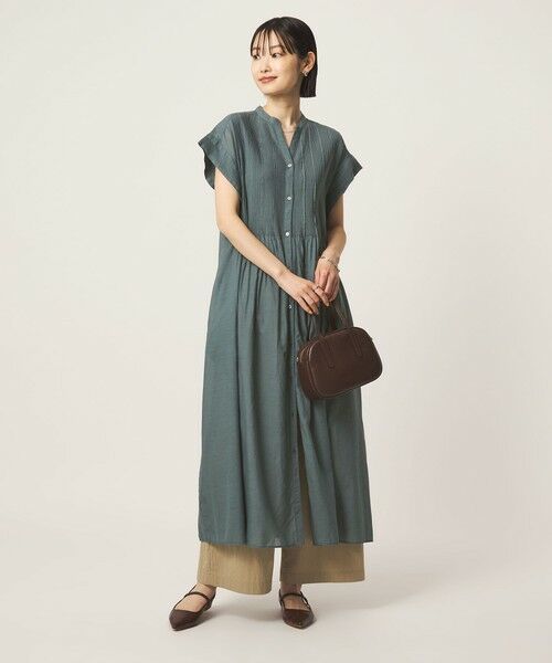 green label relaxing / グリーンレーベル リラクシング ロング・マキシ丈ワンピース | マイクロ ピンタック ワンピース | 詳細6