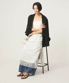 green label relaxing / グリーンレーベル リラクシング ロング・マキシ丈ワンピース | レース Vネック キャミソール ワンピース