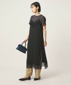 green label relaxing / グリーンレーベル リラクシング ロング・マキシ丈ワンピース | レース Vネック キャミソール ワンピース