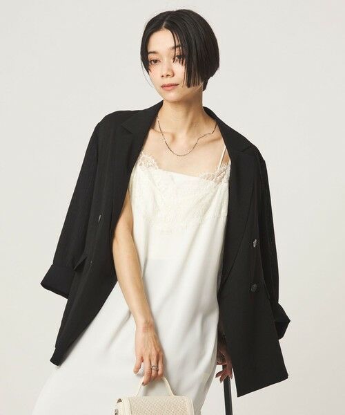 green label relaxing / グリーンレーベル リラクシング ロング・マキシ丈ワンピース | レース Vネック キャミソール ワンピース | 詳細3