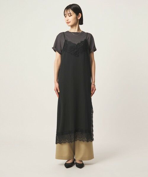 green label relaxing / グリーンレーベル リラクシング ロング・マキシ丈ワンピース | レース Vネック キャミソール ワンピース | 詳細14