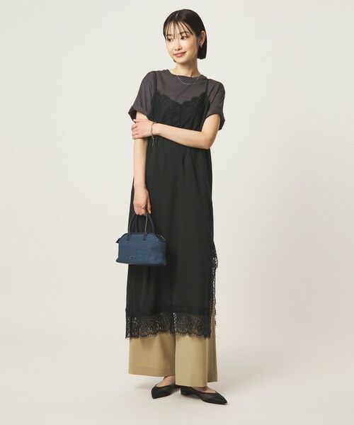 green label relaxing / グリーンレーベル リラクシング ロング・マキシ丈ワンピース | レース Vネック キャミソール ワンピース | 詳細11