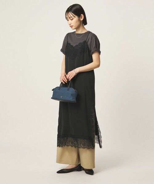 green label relaxing / グリーンレーベル リラクシング ロング・マキシ丈ワンピース | レース Vネック キャミソール ワンピース | 詳細12