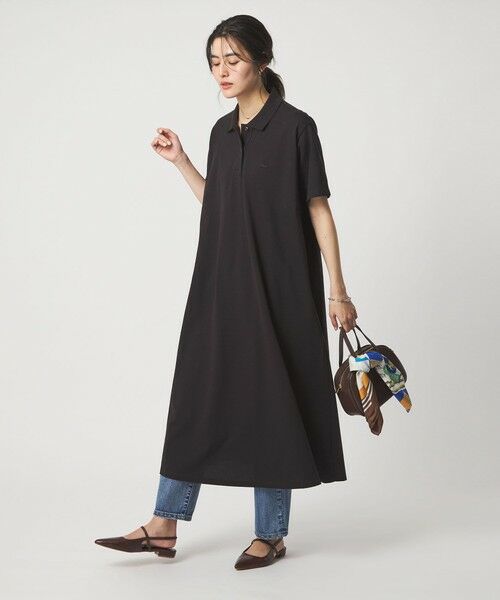 green label relaxing / グリーンレーベル リラクシング ロング・マキシ丈ワンピース | 【別注】＜LACOSTE＞ポロドレス | 詳細8