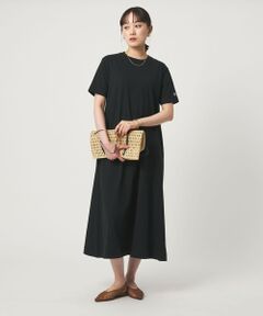 green label relaxing / グリーンレーベル リラクシング ロング・マキシ丈ワンピース | 【別注】＜Champion＞ショートスリーブ フレア Tシャツ ワンピース