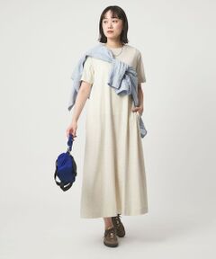 green label relaxing / グリーンレーベル リラクシング ロング・マキシ丈ワンピース | 【別注】＜Champion＞ショートスリーブ フレア Tシャツ ワンピース