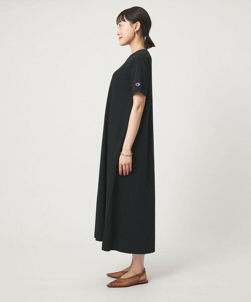 green label relaxing / グリーンレーベル リラクシング ロング・マキシ丈ワンピース | 【別注】＜Champion＞ショートスリーブ フレア Tシャツ ワンピース | 詳細5