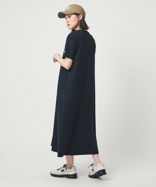 green label relaxing / グリーンレーベル リラクシング ロング・マキシ丈ワンピース | 【別注】＜Champion＞ショートスリーブ フレア Tシャツ ワンピース | 詳細18