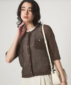 green label relaxing / グリーンレーベル リラクシング カーディガン・ボレロ | 【結論シリーズ】デイリーメッシュカーデ ウォッシャブル