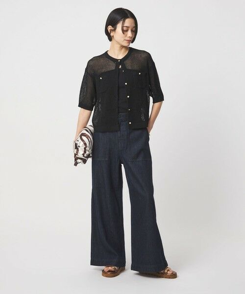 green label relaxing / グリーンレーベル リラクシング カーディガン・ボレロ | 【結論シリーズ】デイリーメッシュカーデ ウォッシャブル | 詳細9