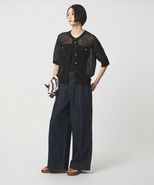 green label relaxing / グリーンレーベル リラクシング カーディガン・ボレロ | 【結論シリーズ】デイリーメッシュカーデ ウォッシャブル | 詳細10