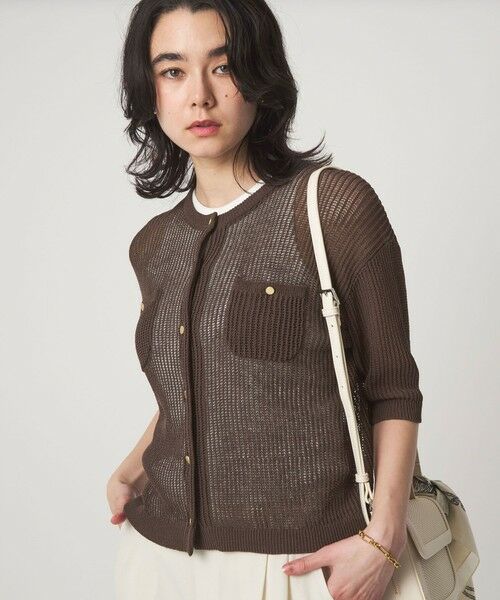 green label relaxing / グリーンレーベル リラクシング カーディガン・ボレロ | 【結論シリーズ】デイリーメッシュカーデ ウォッシャブル | 詳細19