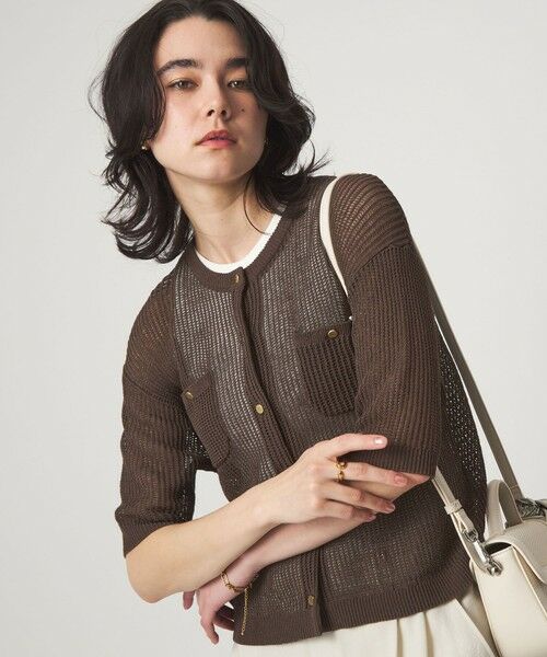 green label relaxing / グリーンレーベル リラクシング カーディガン・ボレロ | 【結論シリーズ】デイリーメッシュカーデ ウォッシャブル | 詳細20