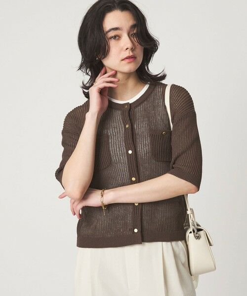 green label relaxing / グリーンレーベル リラクシング カーディガン・ボレロ | 【結論シリーズ】デイリーメッシュカーデ ウォッシャブル | 詳細21
