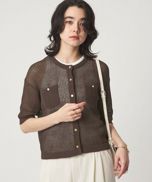 green label relaxing / グリーンレーベル リラクシング カーディガン・ボレロ | 【結論シリーズ】デイリーメッシュカーデ ウォッシャブル | 詳細22