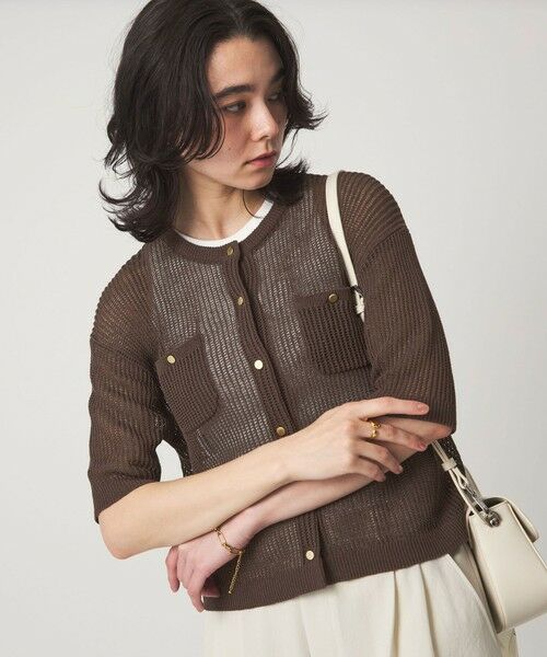 green label relaxing / グリーンレーベル リラクシング カーディガン・ボレロ | 【結論シリーズ】デイリーメッシュカーデ ウォッシャブル | 詳細24